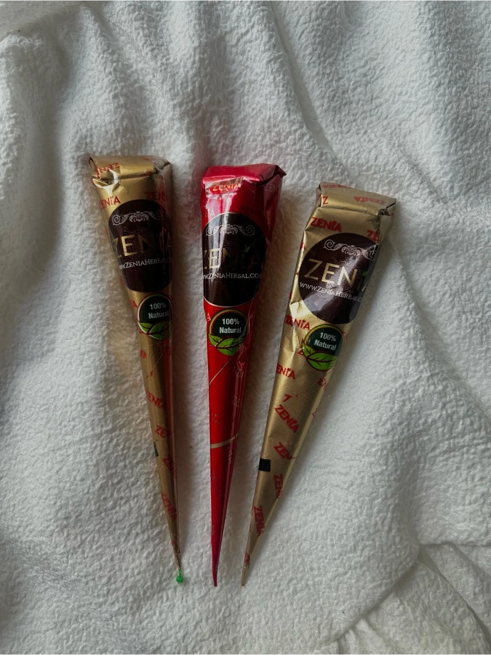 Premium Red Henna Cones - 3 Pack